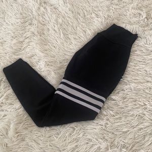 White thigh high leggings